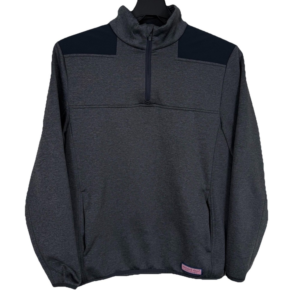 Vineyard Vines Performance 1/4 Zip Pullover Mens Small Gray Stretch‎ 6K6008